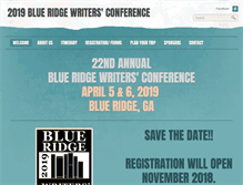 Tablet Screenshot of blueridgewritersconference.com